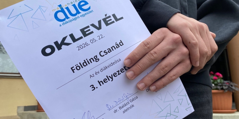 A filmek nyelvén mesél a világról — újabb sikereket ért el Földing Csanád
