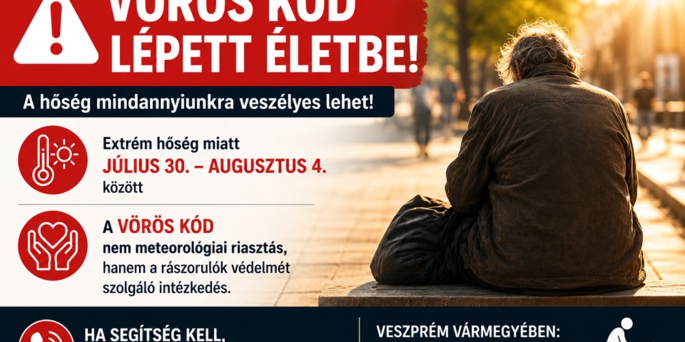 Nemcsak a hőségriasztás lép életbe — Vörös kódot is kiadtak