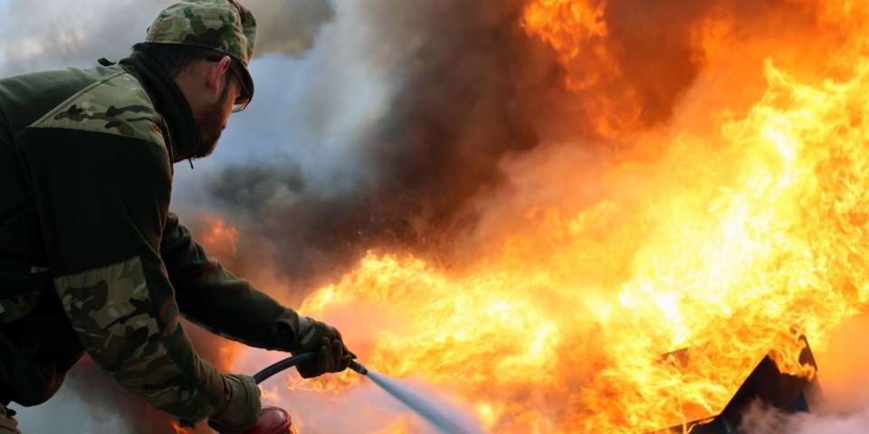 Tűzoltás a Bázisrepülőtéren