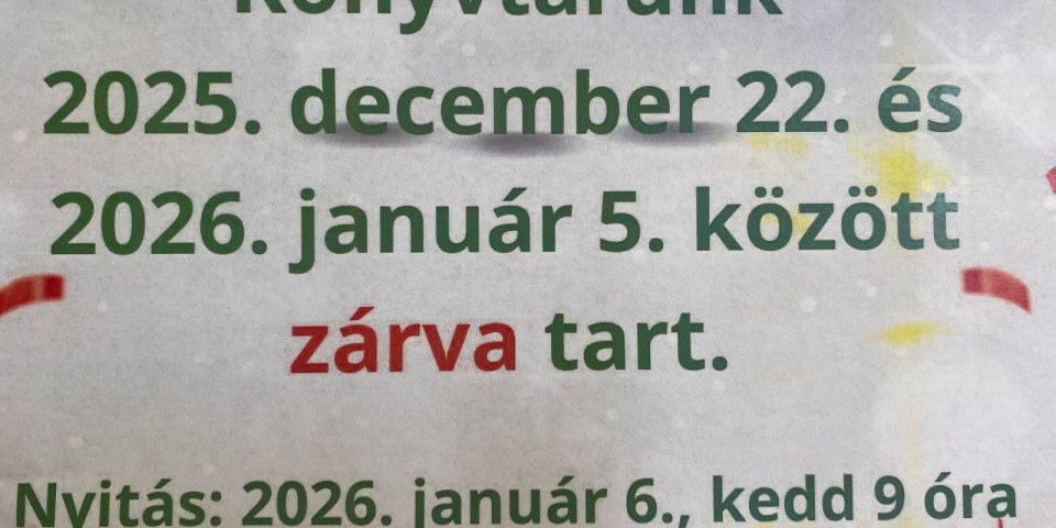 Változások a Jókai Mór Városi Könyvtárban