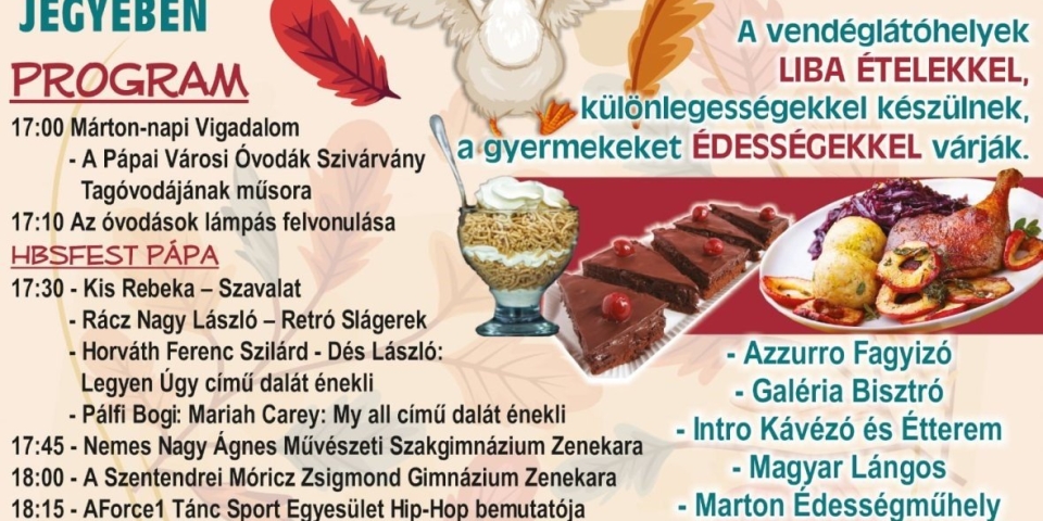 Márton-nap és HBS Fest a novemberi forgatagon