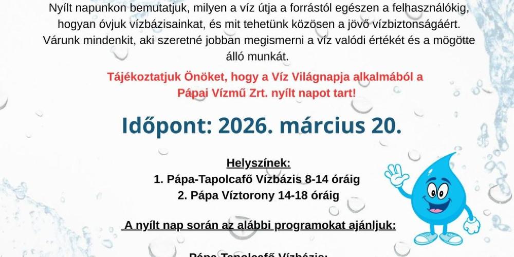 Nyílt nap a Pápai Vízműnél